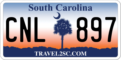 SC license plate CNL897