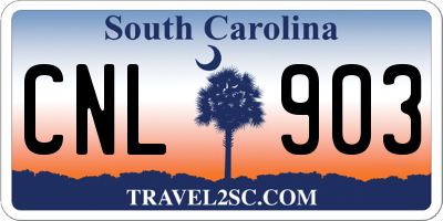 SC license plate CNL903