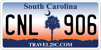 SC license plate CNL906