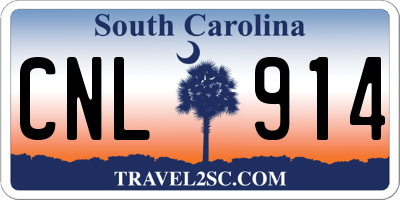 SC license plate CNL914