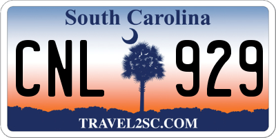 SC license plate CNL929