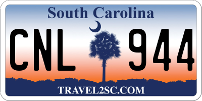 SC license plate CNL944