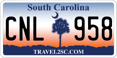 SC license plate CNL958