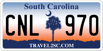 SC license plate CNL970