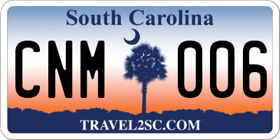 SC license plate CNM006