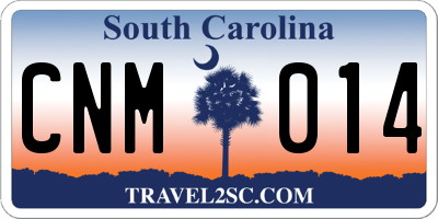SC license plate CNM014