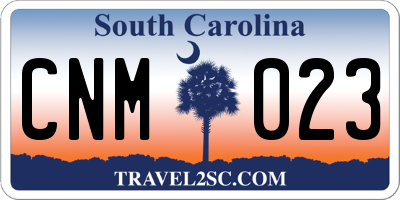 SC license plate CNM023