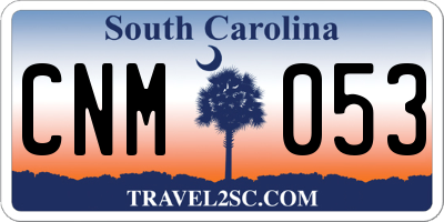 SC license plate CNM053
