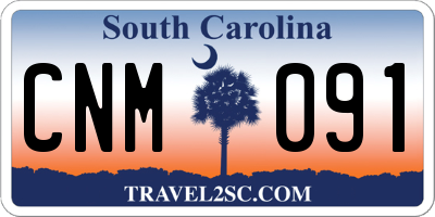 SC license plate CNM091