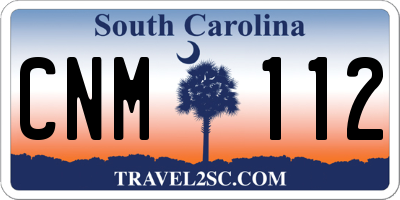 SC license plate CNM112