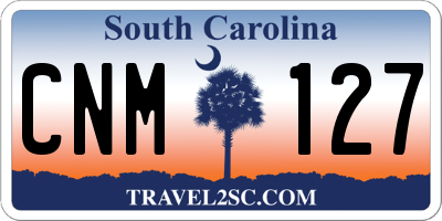 SC license plate CNM127