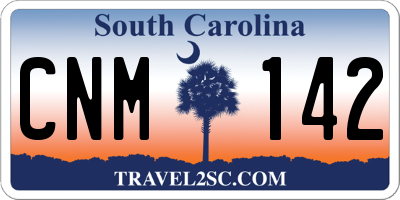 SC license plate CNM142