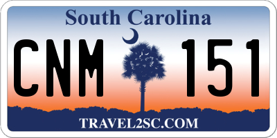 SC license plate CNM151