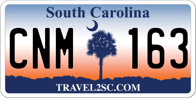 SC license plate CNM163