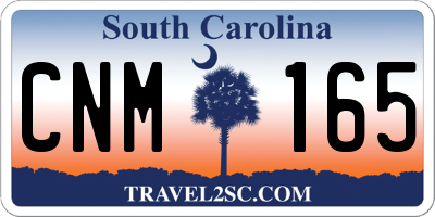 SC license plate CNM165