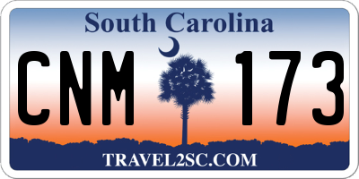 SC license plate CNM173