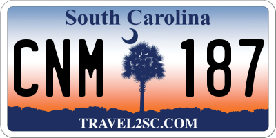 SC license plate CNM187