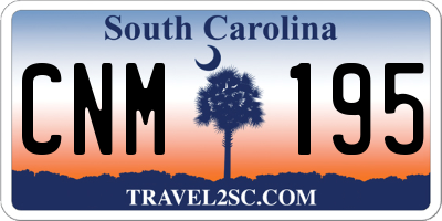 SC license plate CNM195