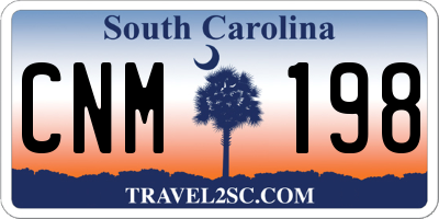 SC license plate CNM198