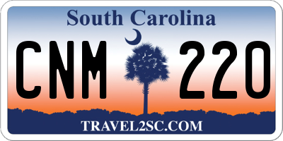 SC license plate CNM220