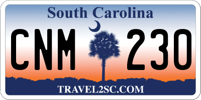 SC license plate CNM230