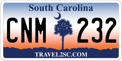 SC license plate CNM232