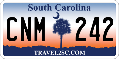 SC license plate CNM242