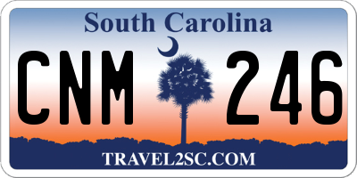 SC license plate CNM246