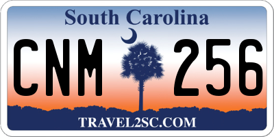 SC license plate CNM256