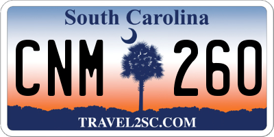 SC license plate CNM260