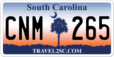 SC license plate CNM265