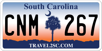 SC license plate CNM267