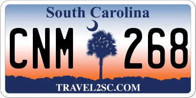 SC license plate CNM268