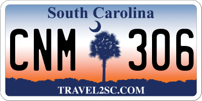 SC license plate CNM306