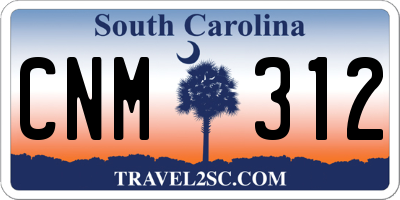 SC license plate CNM312
