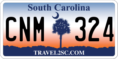 SC license plate CNM324