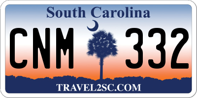 SC license plate CNM332
