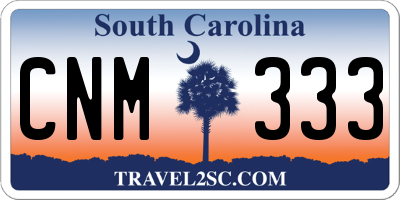 SC license plate CNM333