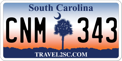 SC license plate CNM343