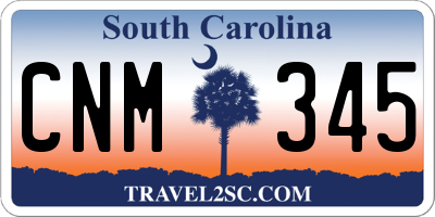 SC license plate CNM345