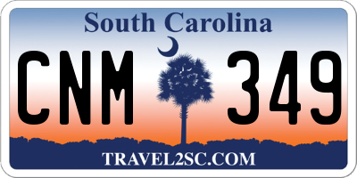 SC license plate CNM349