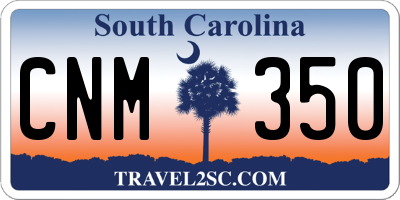 SC license plate CNM350