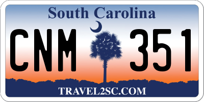 SC license plate CNM351