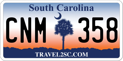 SC license plate CNM358