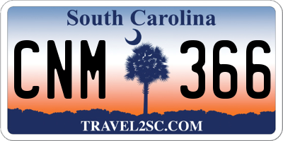 SC license plate CNM366