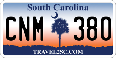 SC license plate CNM380
