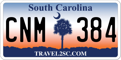 SC license plate CNM384