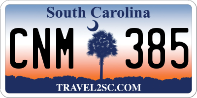 SC license plate CNM385