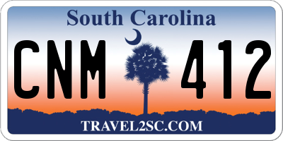 SC license plate CNM412