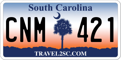 SC license plate CNM421